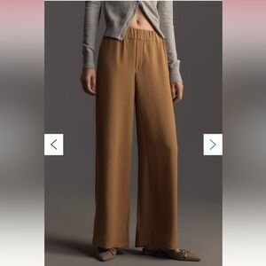 Anthropologie Soft Pull on Pants size XL khaki wide leg NEW